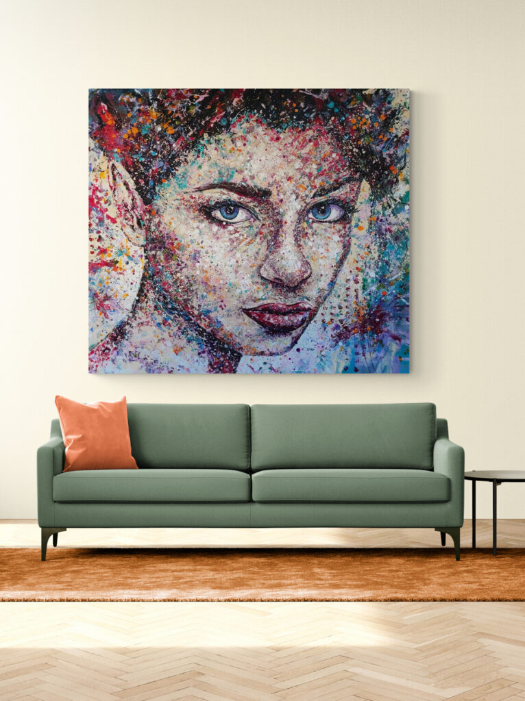 colourful portrait acrylic painting siho-art