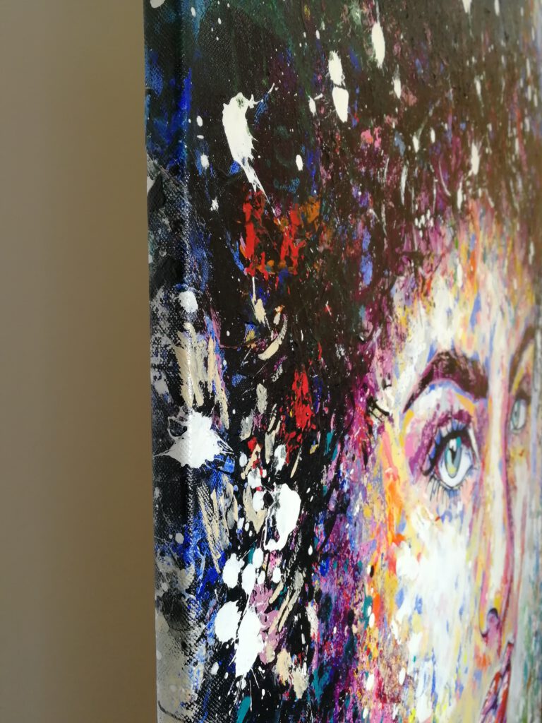 colourful portrait acrylic painting siho-art