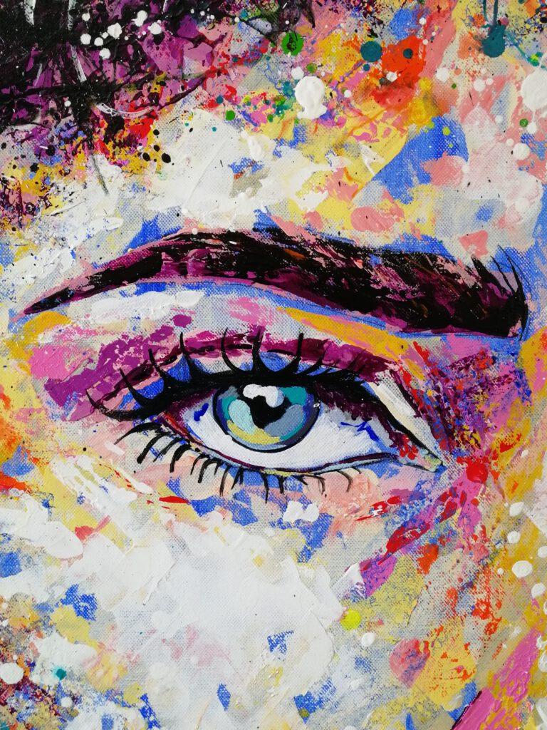 colourful portrait acrylic painting siho-art