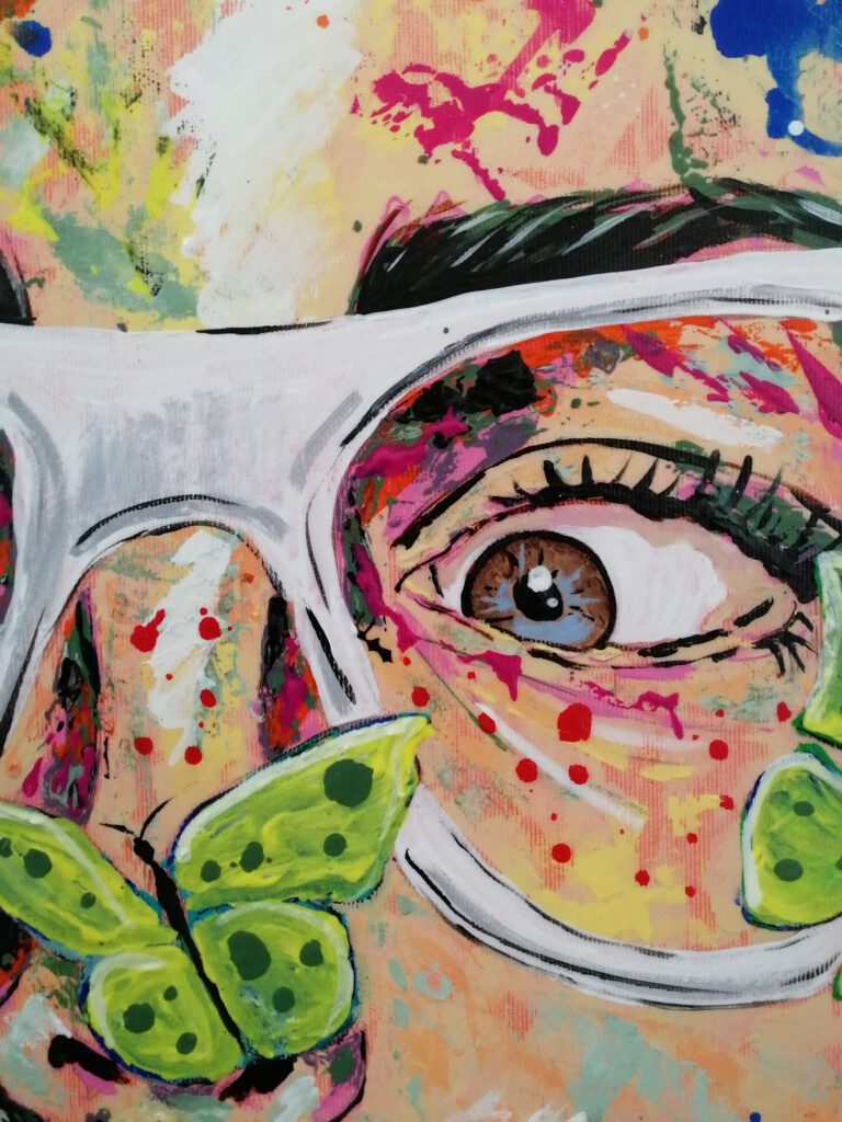 colourful portrait acrylic painting siho_art