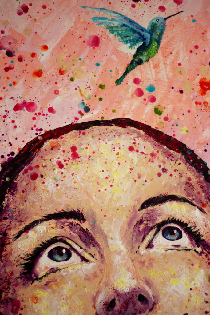 acryllic technique hummingbird siho-art
