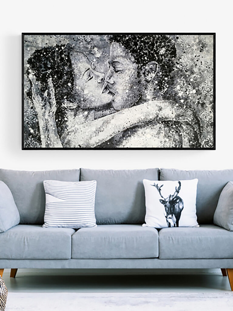 painting love couple siho-art