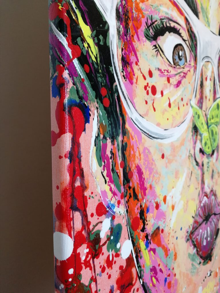 colourful portrait acrylic painting siho_art
