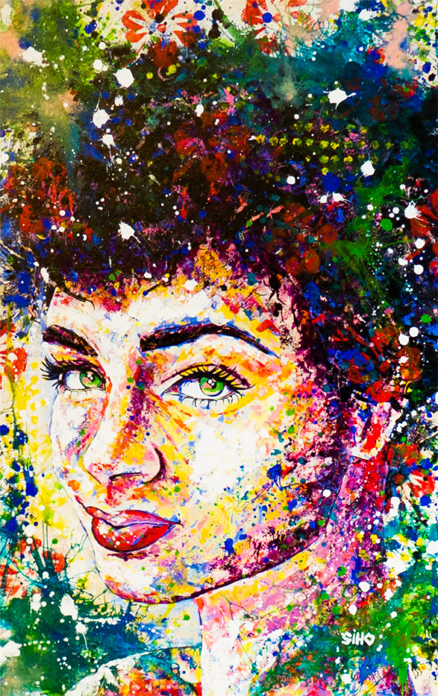 colourful portrait acrylic painting siho_art