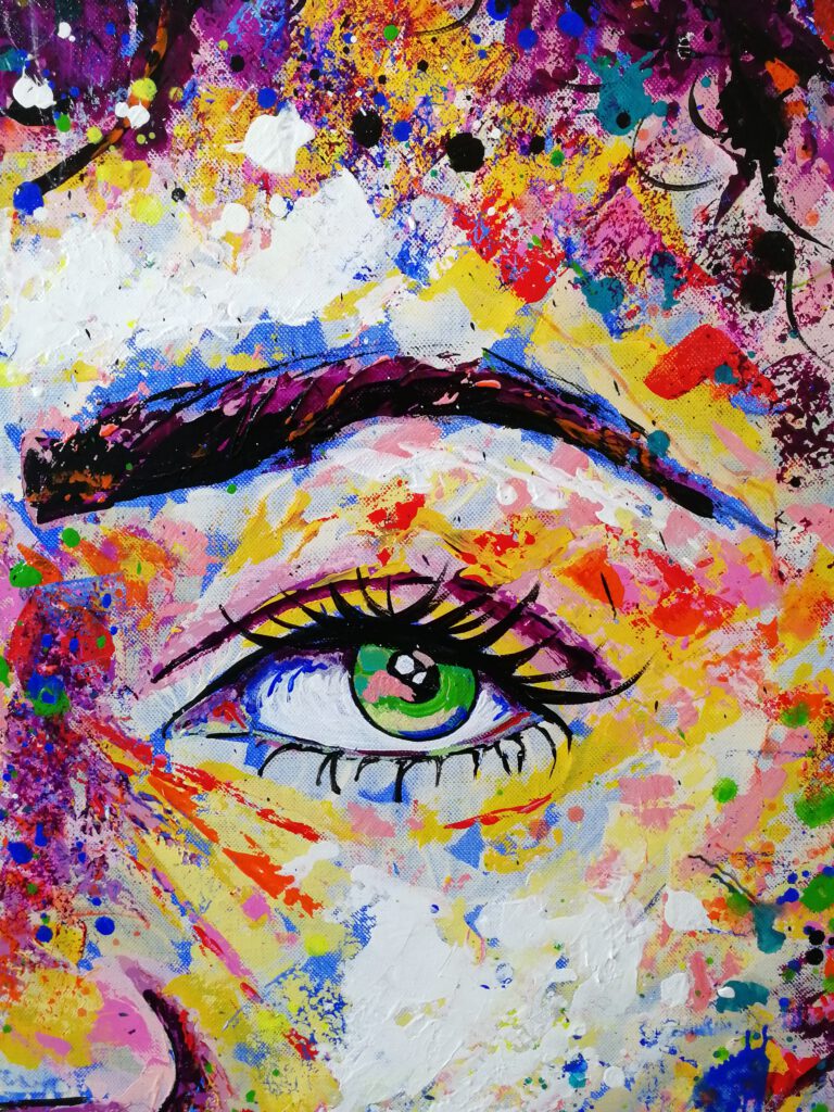colourful portrait acrylic painting siho-art