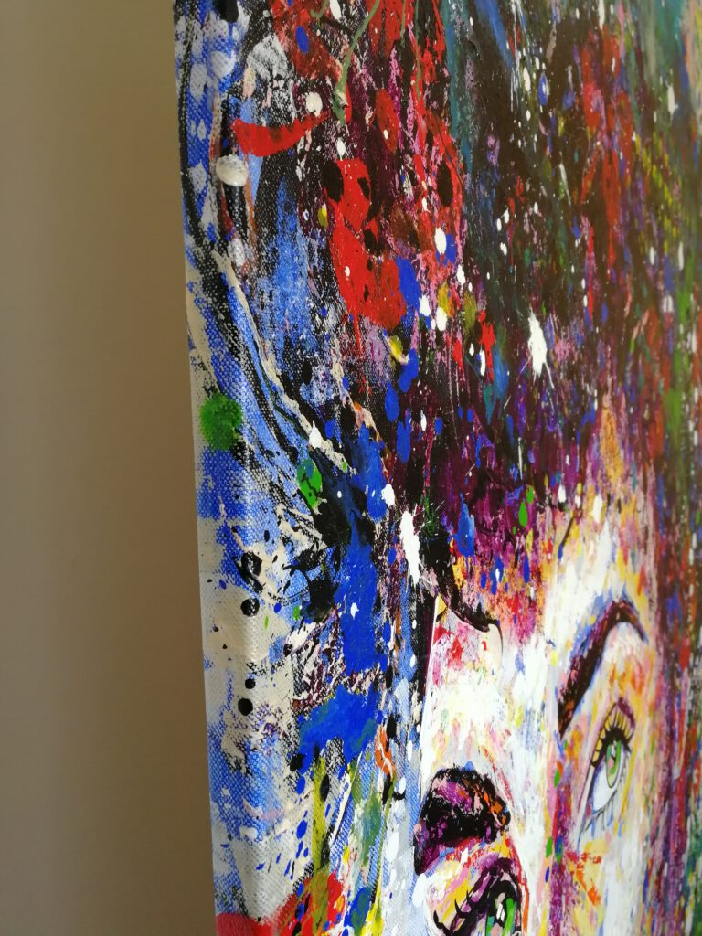 colourful portrait acrylic painting siho-art