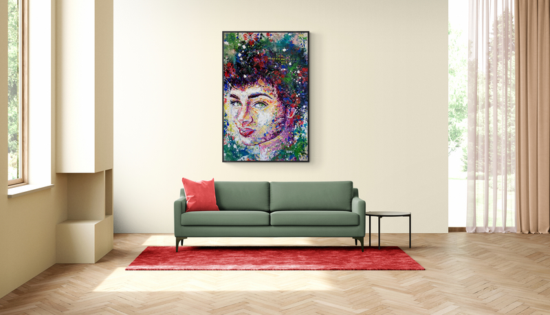 colourful portrait acrylic painting siho-art