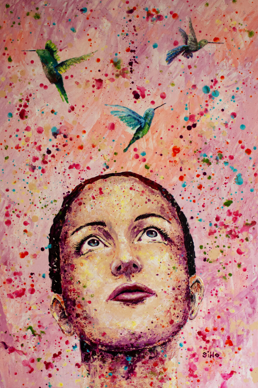 acrylic technique hummingbird siho_art