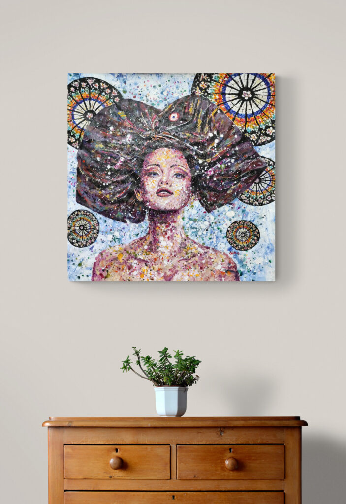 colourful abstract portrait france alsace siho-art