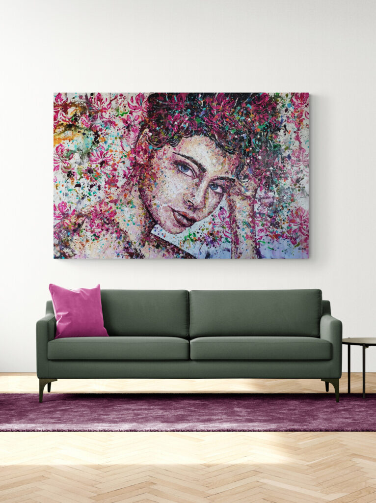 abstract acrylic portrait painting siho_art