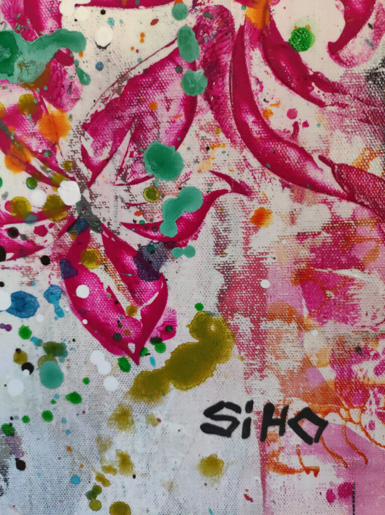 abstract acrylic portrait painting siho_art