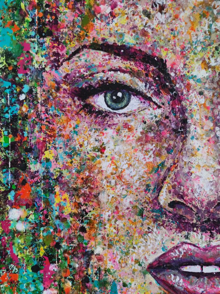 painting with acrylics portraitart hummingbirds siho_art