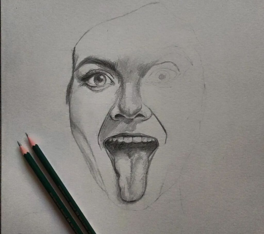 Dessin au crayon Portrait Silke Host