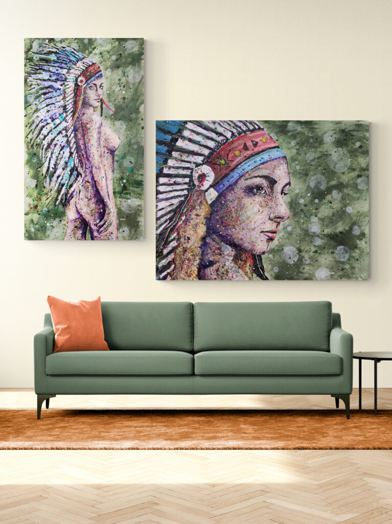 Abstract Acrylic Paintings Indian Painting Nude Art Silke Host